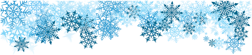 Snowflake Banner Clipart - Blue Snowflakes Border Png (800x204)