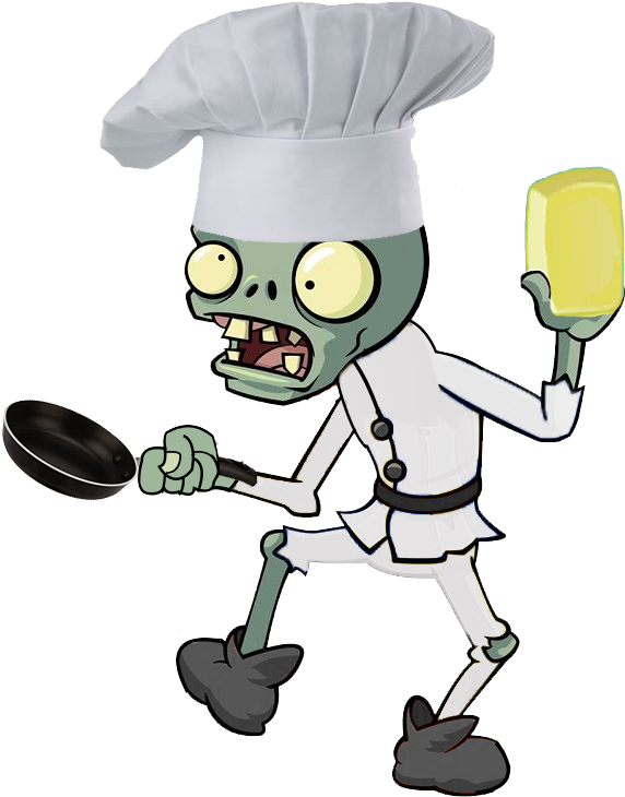 Zombie Chef Holding Pizza Pie Grime Art Royalty Free - Walls 360 Plants Vs Zombies 2 Wall Decal Mummy Zombie (625x784)