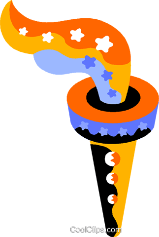Olympic Torch Royalty Free Vector Clip Art Illustration - Olympic Torch Clipart (323x480)