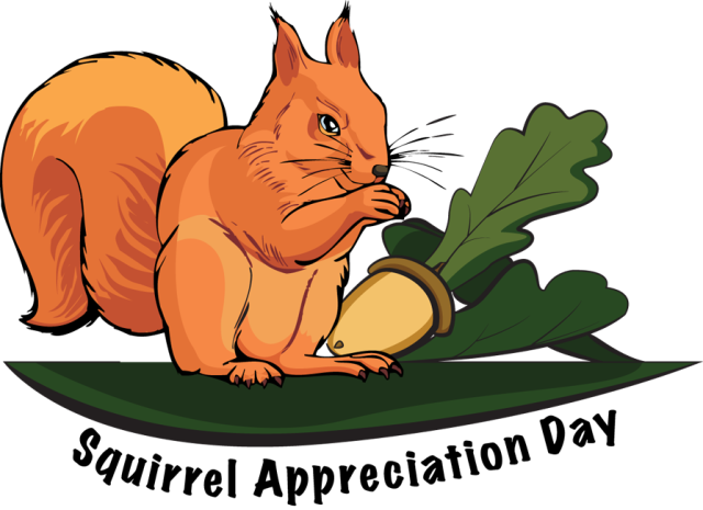 Squirrel Appreciation Day Clipart - Squirrel Appreciation Day 2017 (640x465)