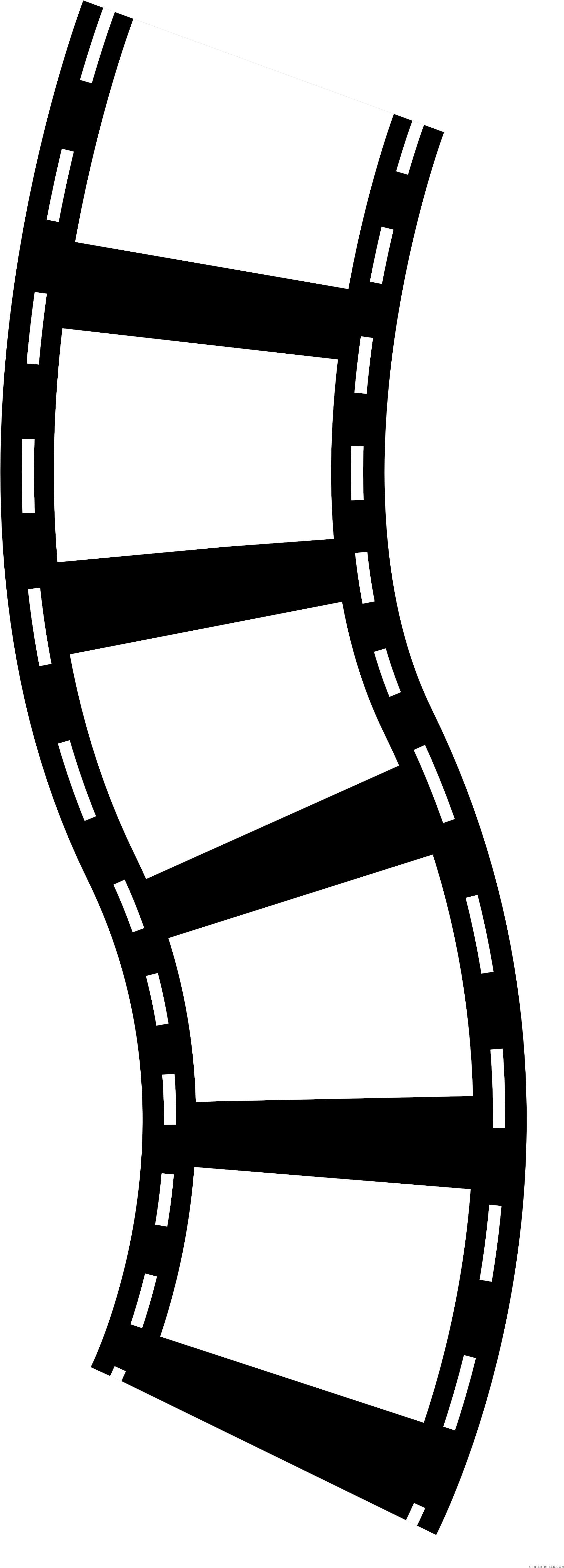 Movie Camera Tools Free Black White Clipart Images - Film Roll Clip Art (2555x6305)