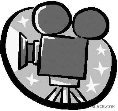Movie Night Tools Free Black White Clipart Images Clipartblack - Making A Feature Film (385x364)