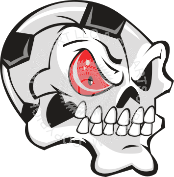 Soccer Ball Skull Png (355x361)