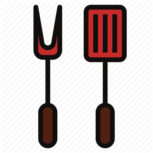 Grill Spatula Clipart - Bbq Fork Clipart (512x512)