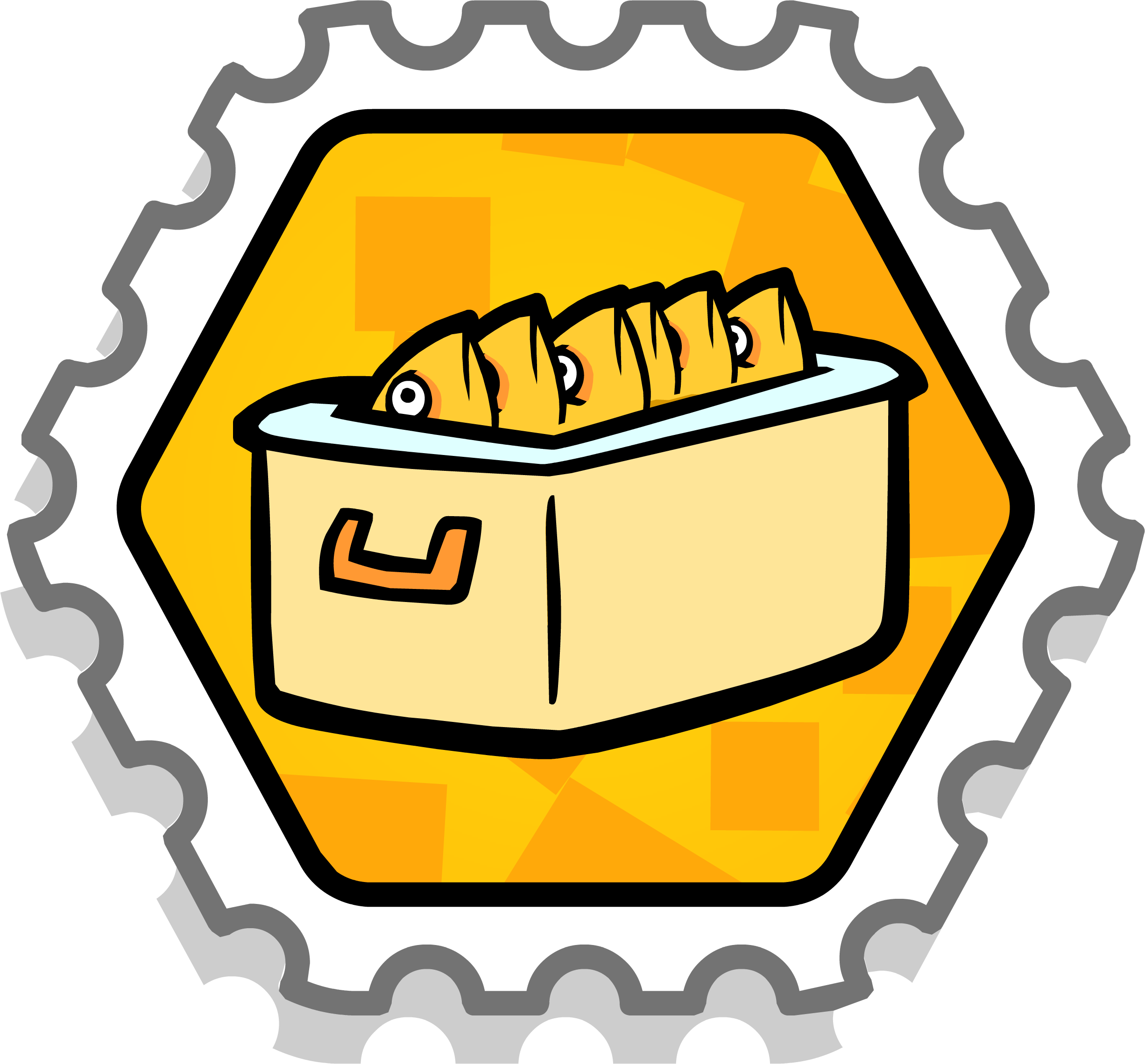 Fishtastic, Catch 15 Fish - Club Penguin Jetpack Adventure Stamp (2452x2280)