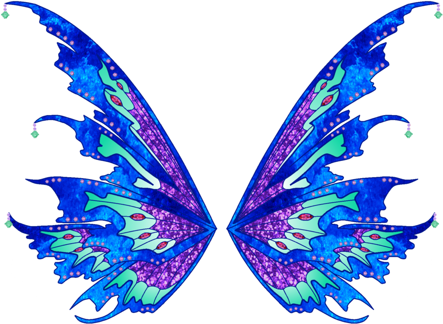 Vivace Enchantix Wings By Loveonelost On Deviantart - Blue Butterfly Wings Drawing (900x654)