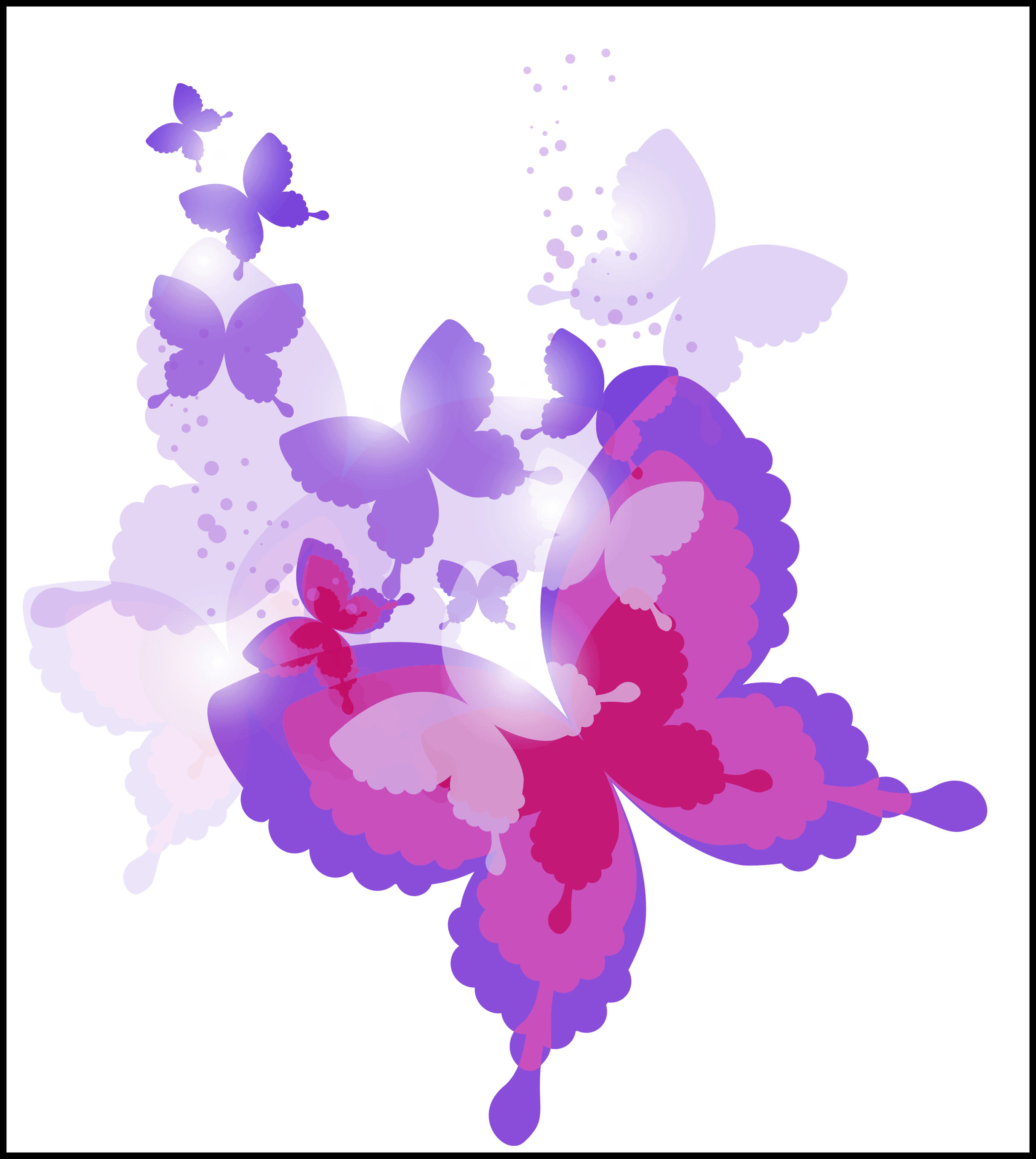 Butterfly Background Butterfly Clipart Transparent - Pink Butterfly Clipart Png (2426x2714)