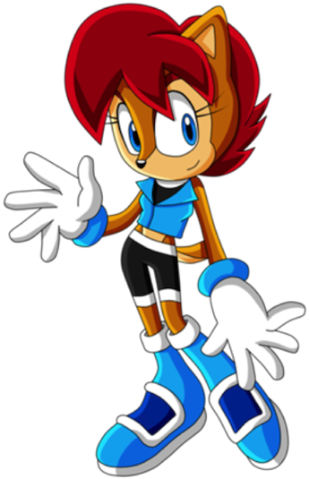 Using Traditional Gags Like Dynamite And Anvils Against - Imagenes De Sally De Sonic X (385x600)