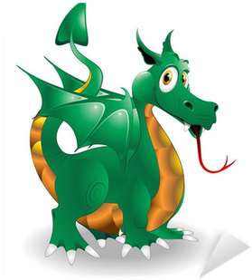 Drago Cucciolo Cartoon Baby Dragon Vector Sticker • - Vector Graphics (400x400)