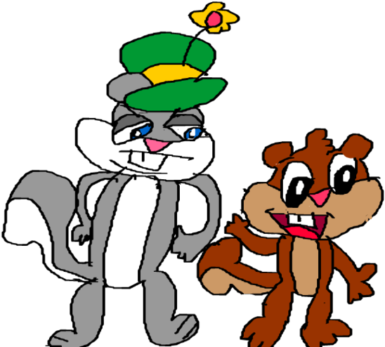 Animaniacs- Slappy And Skippy Squirrel By Totallytunedin - Art (1024x744)
