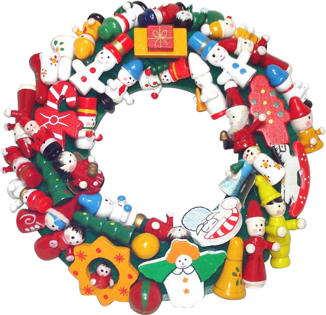 A Charming Christmas Wreath Made From Vintage Small - Wreath (658x658)