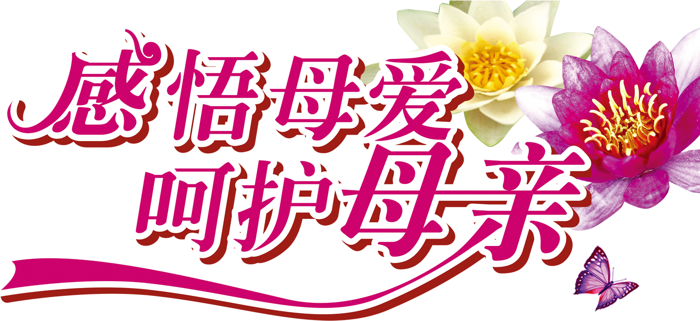 Mothers Day Typography Clip Art - 母亲 节 (1450x727)