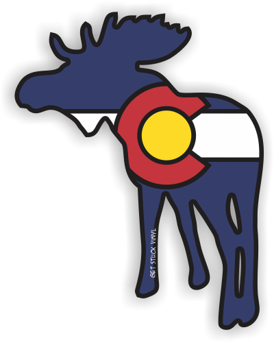 Colorado Moose Sticker - Colorado Moose Sticker (400x500)