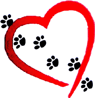 Dog Paw Heart Transparent Clipart - Prayers For A Sick Dog (400x412)