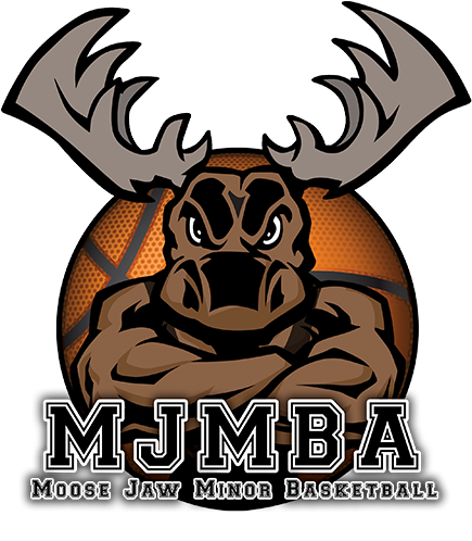 Moose Jaw Minor Basketball - Moose Basketball Logo (450x519)