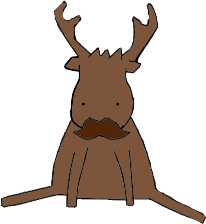 Moose-tash By Houdinithebunny - Cartoon (800x600)