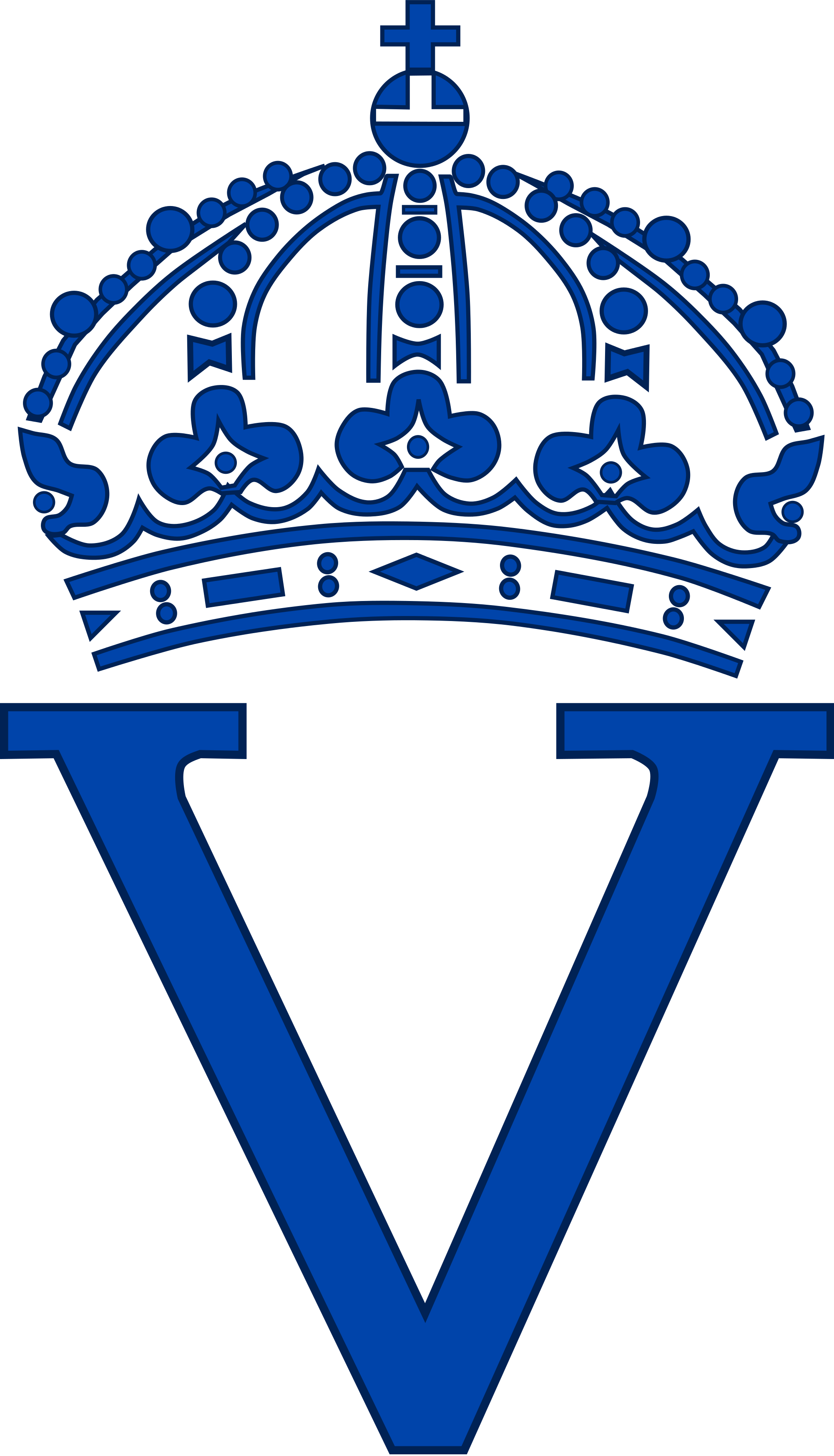 Royal Monogram Queen Victoria Transparent Png - Queen Victoria Monogram (2000x3491)