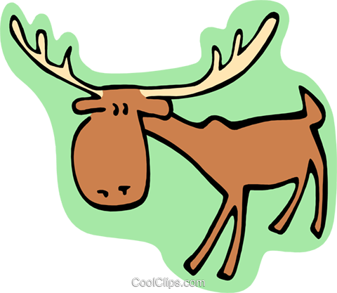 Elch Clipart - Cartoon Moose (480x417)