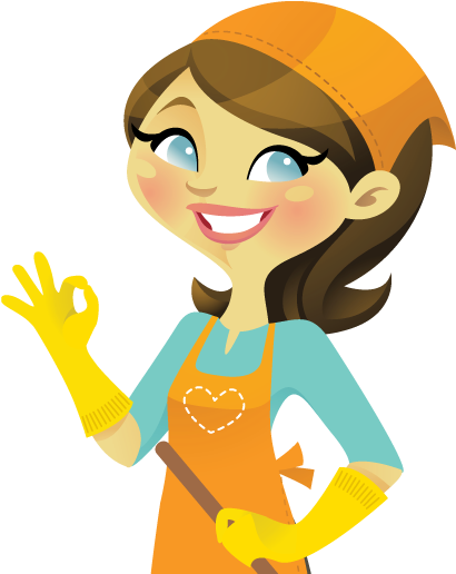 Compatible With Android/ios - Desenho De Faxineira Png (454x515)