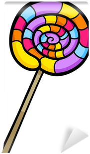 Lollipop Clip Art Cartoon Illustration Wall Mural • - Lollipop Clip Art (400x400)
