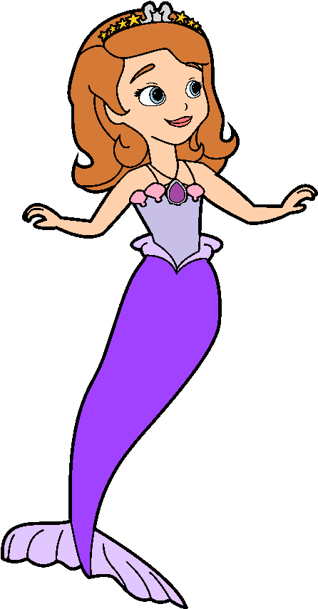 Sofia Clipart Mermaid - Sofia Mermaid (452x858)