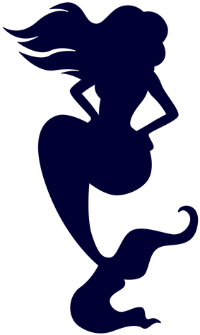 Silhouette Mermaid Clip Art - Mermaid Silhouette (512x512)