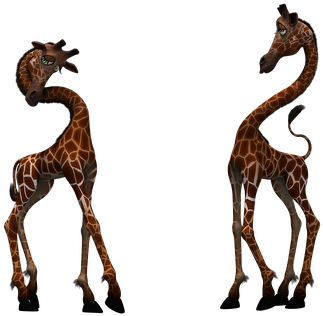 Giraffe Mammal Funny Fantasy Digital Art I - Giraffe (453x340)