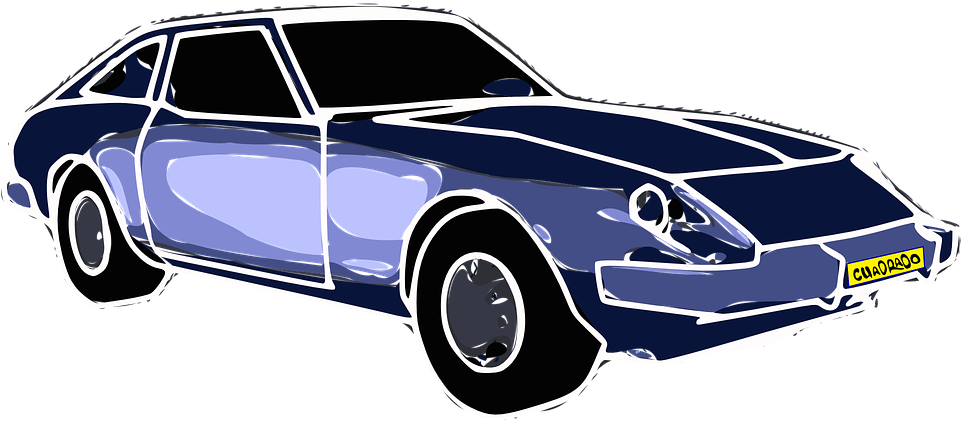 Blue Sports Car Clipart (960x480)