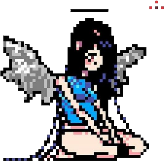 Dotpict Pixel Dark Angel By Spoiled-eggs - Pixel Art Dark Angel (593x572)