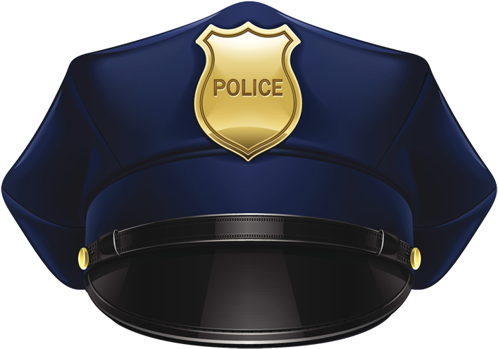 Police Car Clipart - Police Officer Hat Clipart (713x498)