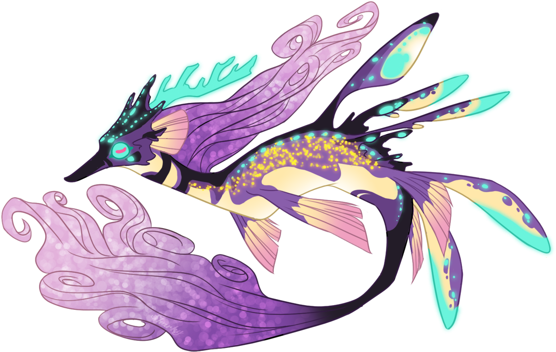 Sea Sleeper By Albinosharky - Drawings Of Sea Dragons (1093x694)