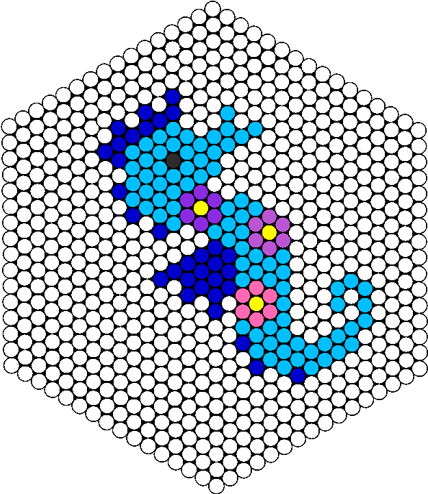 Seahorse Perler Bead Pattern Bead Sprites Animals Fuse - Hippocampe Perle A Repasser (667x765)