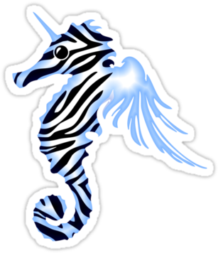 The Gallery For > Zebra Seahorse Drawing Zebra Seahorse - Zebra Print Pattern (375x360)