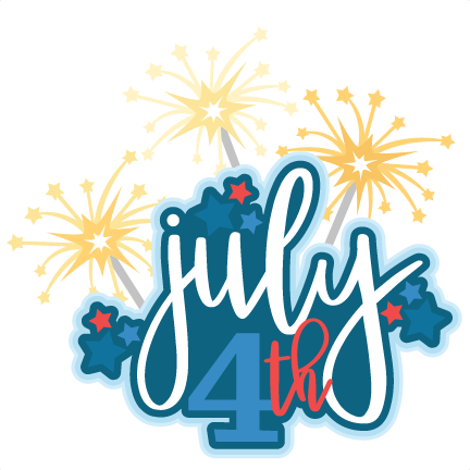 July 4th Title Svg Scrapbook Cut File Cute Clipart - July 4 (432x432)