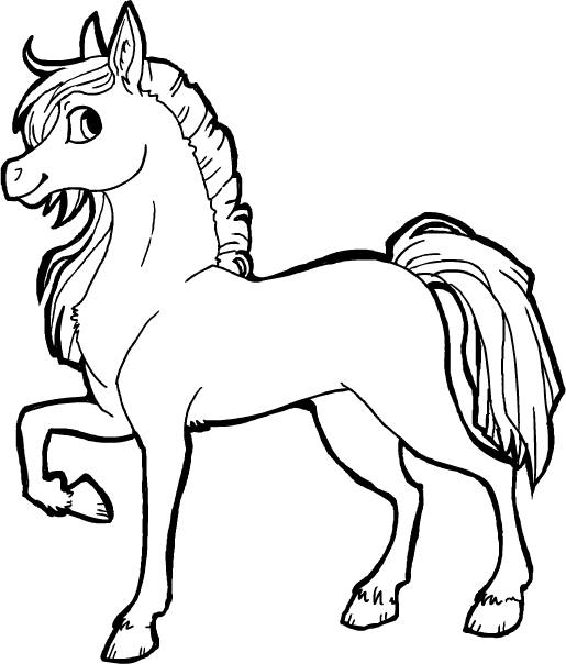 Free Horse Lineart By Griffsnuff On Clipart Library - Cute Drawings Of Horses (515x604)