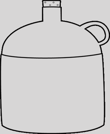 Water Bottle Clipart Black And White Jug Clip Art - Water Bottle Clipart Black And White Jug Clip Art (367x450)