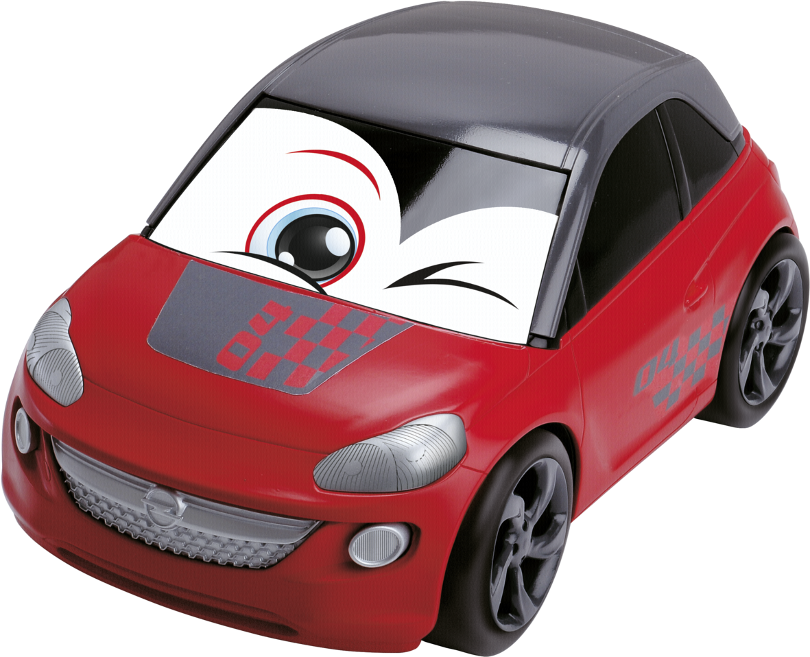 Cartoon Car Png Clipart - Dickie Rc Happy Opel Adam With Light (1200x977)