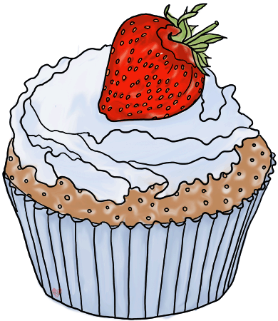 Free To Use , Public Domain Pizza Clip Art - Cupcake (390x450)