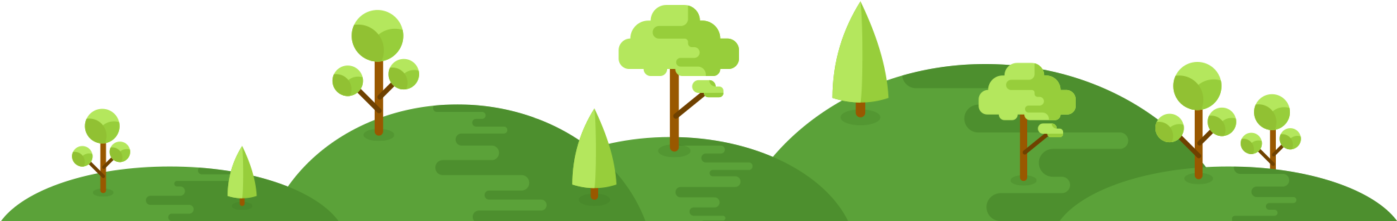 We Also Make - Green Mountain Cartoon Png (2000x313)