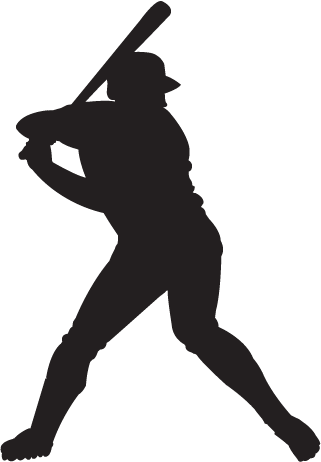 Baseball Player Clipart Free - Baseball Player Black And White (321x462)