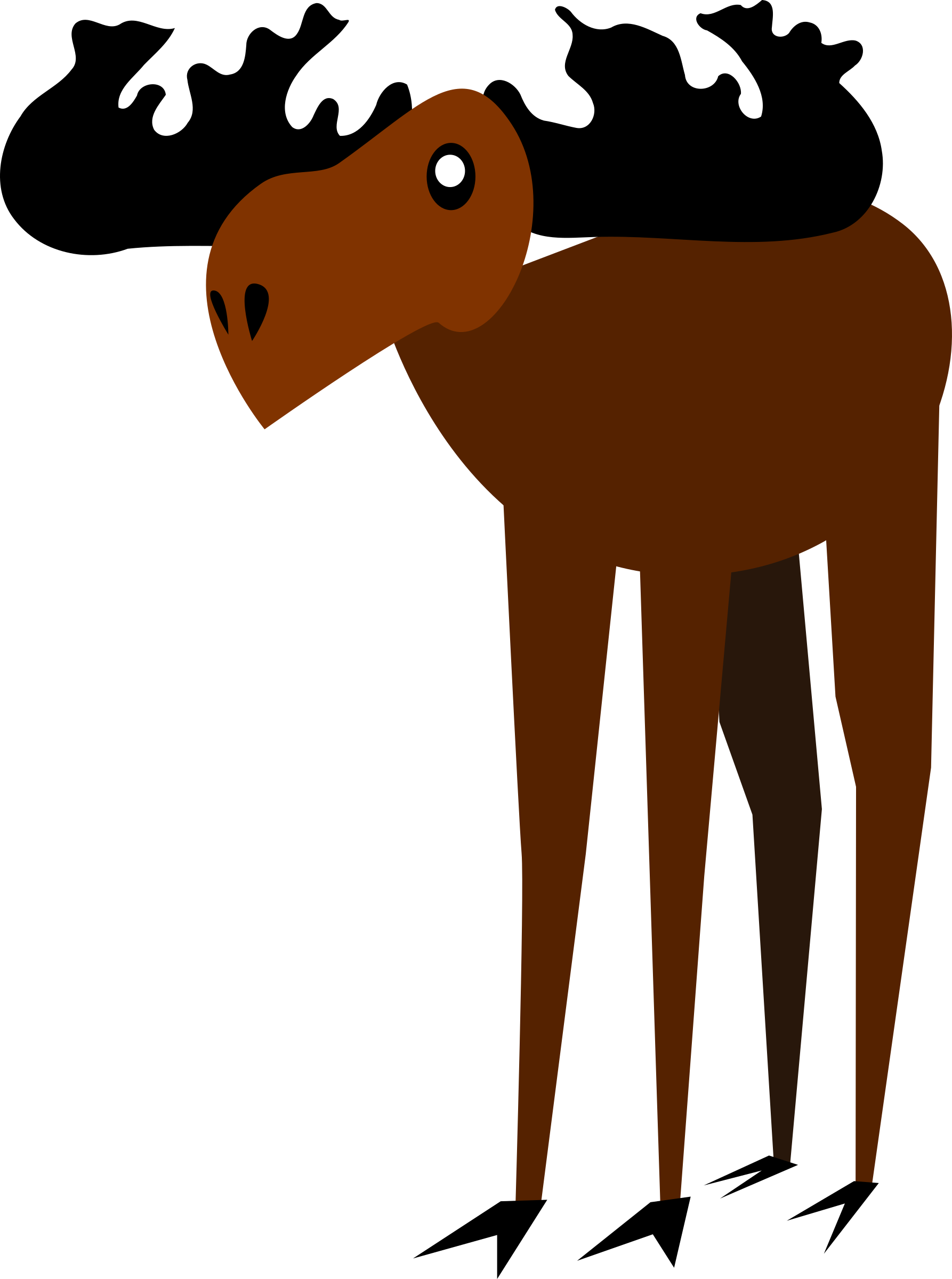 Big Image - Moose I Love Nature Hunting Funny T Shirt Tees (1786x2400)