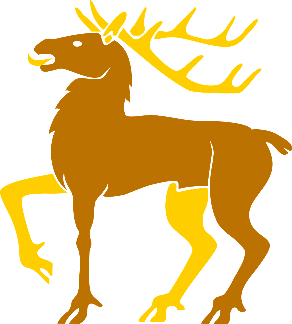 Red Deer Moose Mustang Clip Art - Stag 3 (1155x1280)