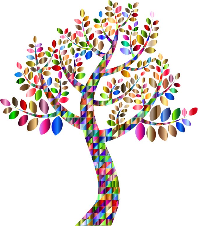 Medium Image - Colorful Tree Transparent Background (680x778)