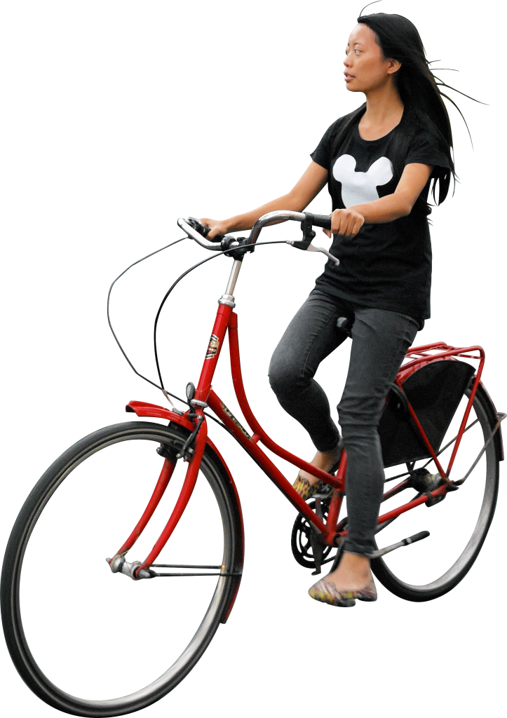 Girl Riding Bike Png (723x1024)