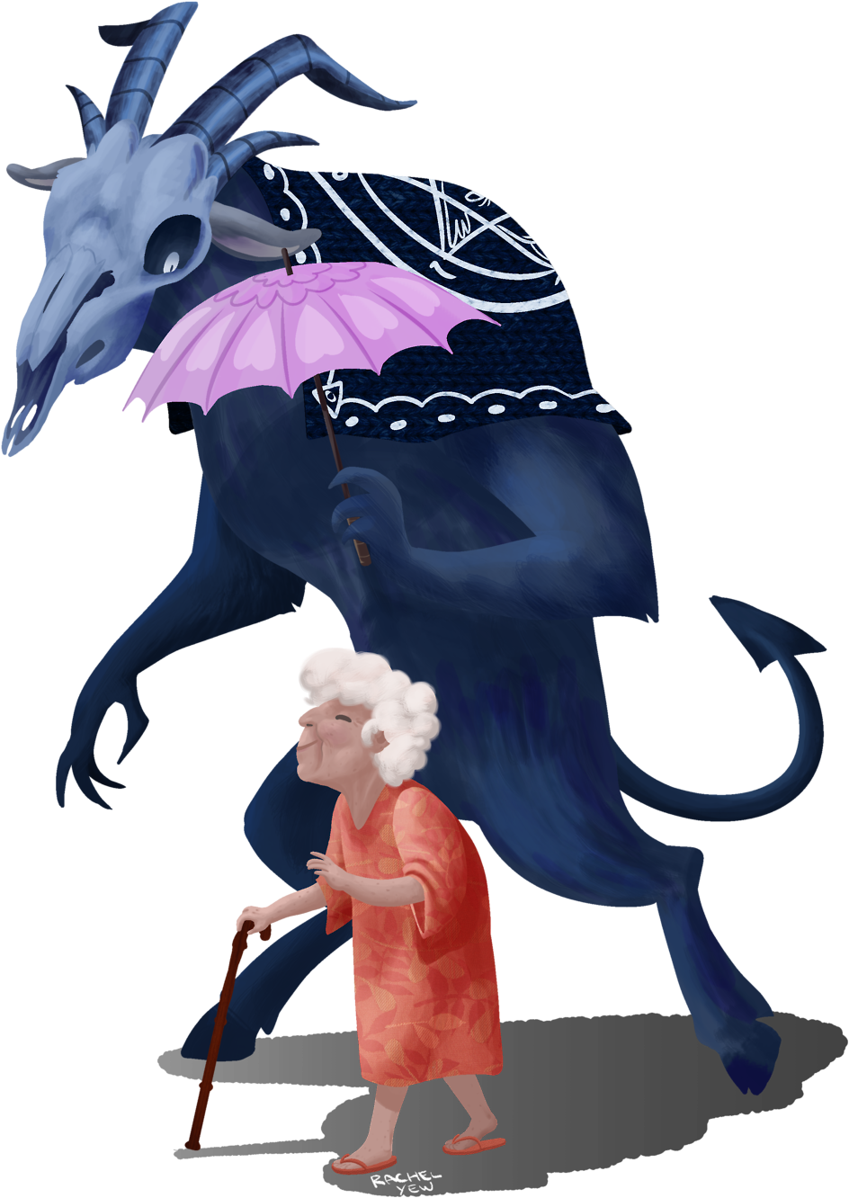 The Story Of Todd And Granny Was So Touching I Cried, - Illustration (1280x1555)