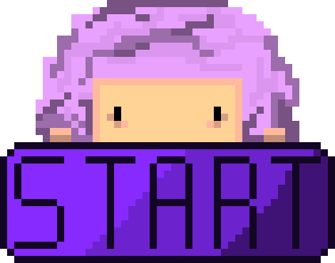 Start Button Met Granny Almost Closed Eyes - Pixel Art (470x370)