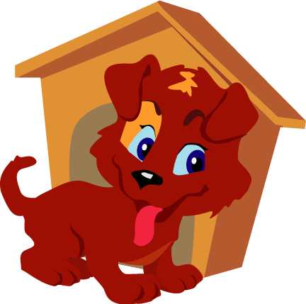 Dog In Front Clipart (432x429)