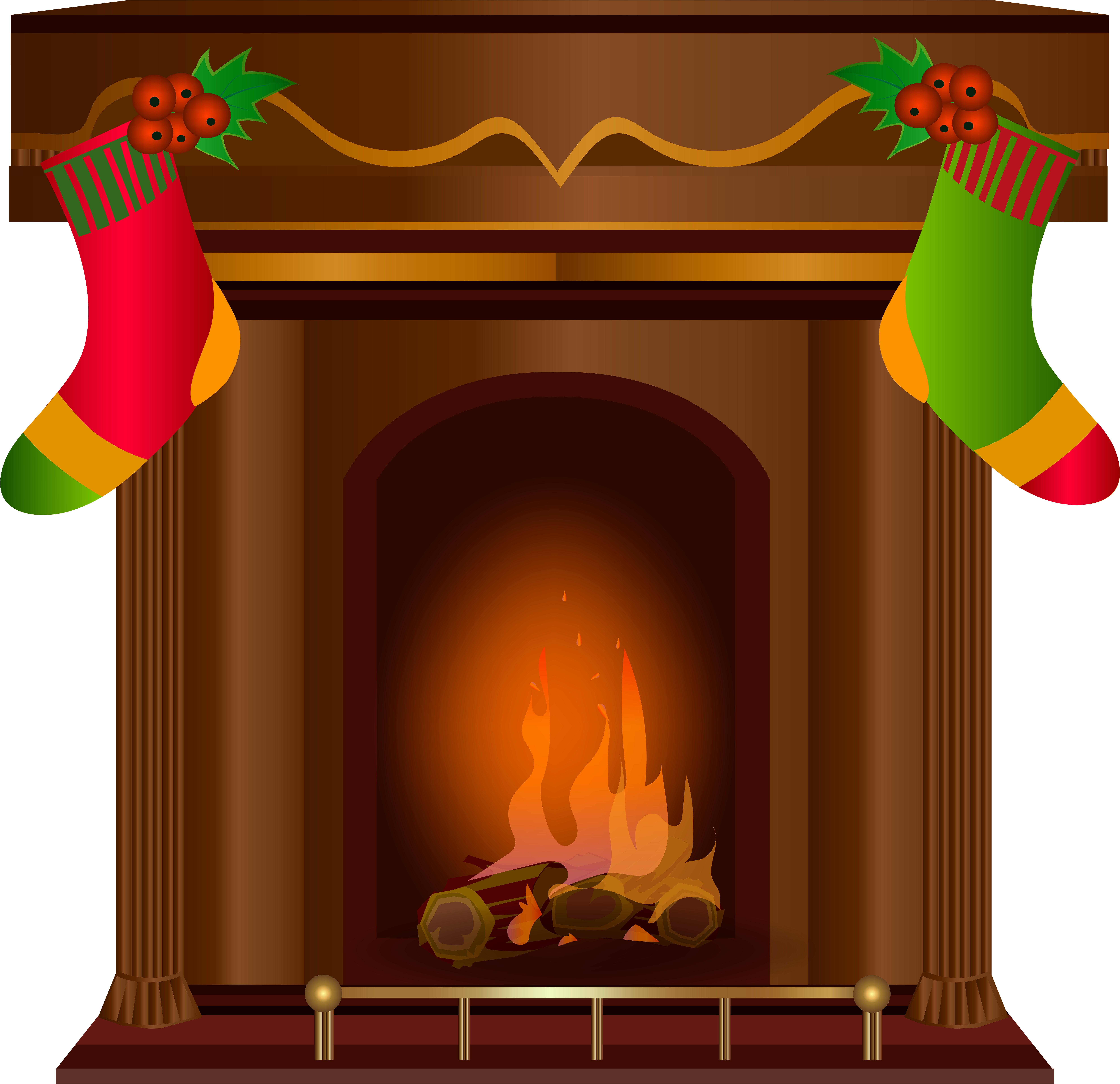 Christmas Fireplace Transparent Png Clip Art - Christmas Fireplace Transparent Png Clip Art (8000x7743)