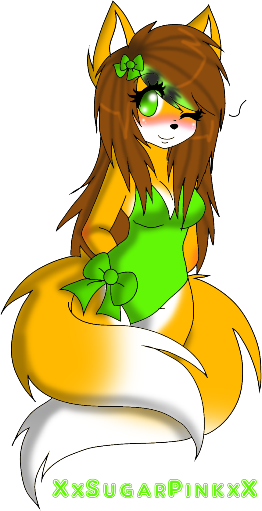 Cute Fox By Xxsugarpinkxx Cute Fox By Xxsugarpinkxx - Anime Pictures Cute Fox (900x1706)