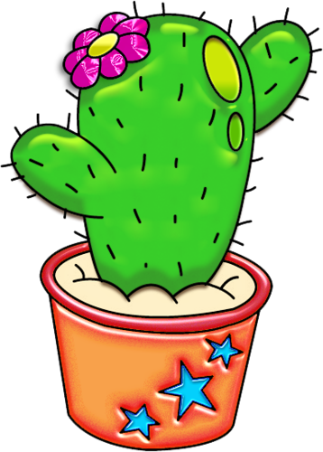 Мультяшные Кактусы (358x500)